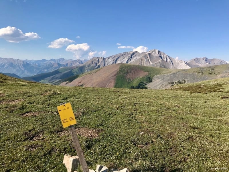 The Banff National Park boundary is right on the ridge!