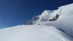 ortler-north slope backcountry skiing alone